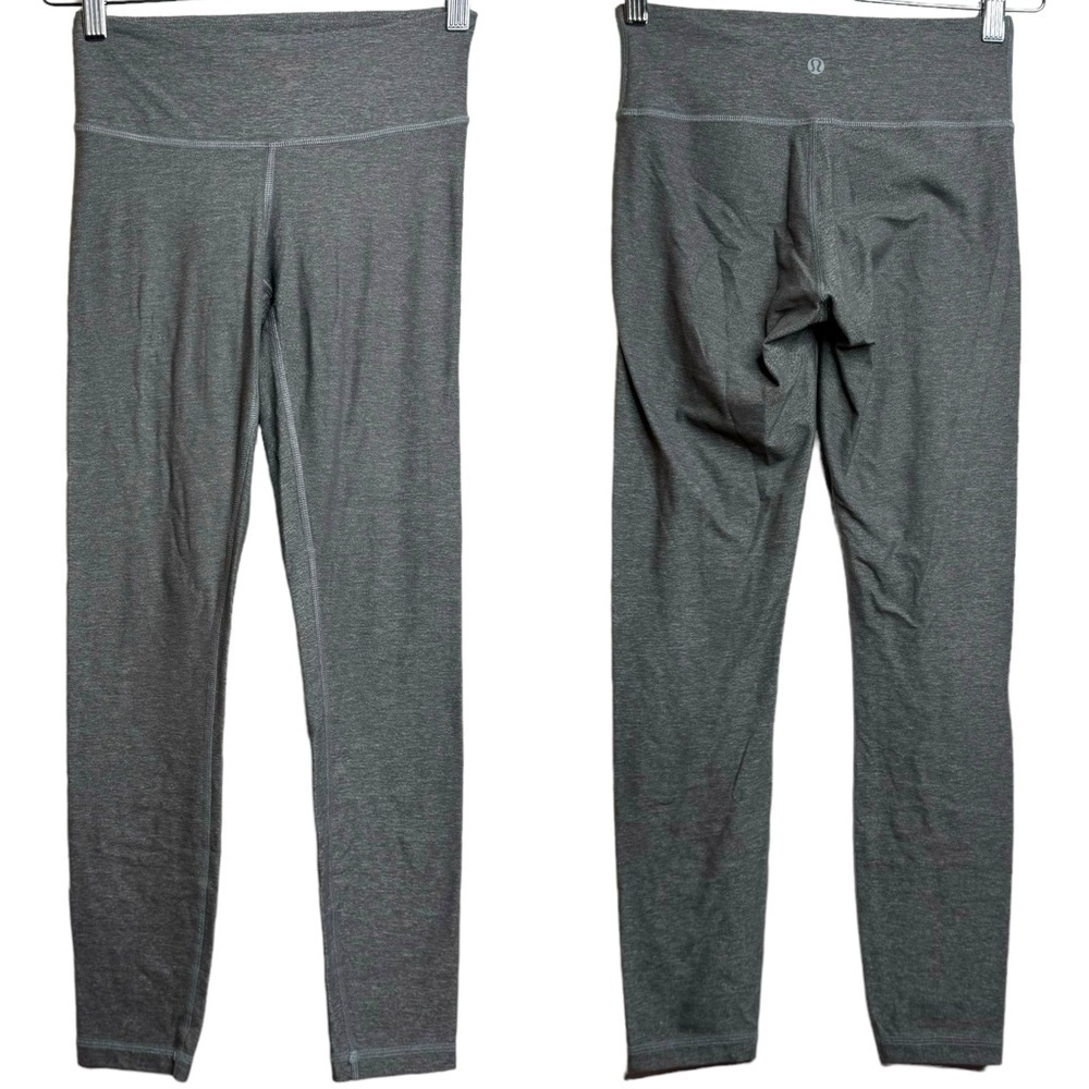 Lululemon Soft Stretchy Heather Grey Leggings Pocket 2